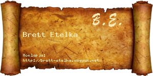 Brett Etelka névjegykártya